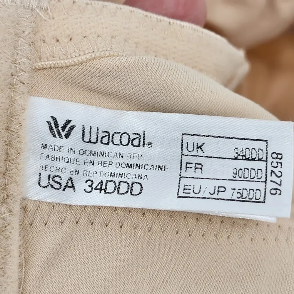 Wacoal Awareness Soft Cup Sand Color Full Coverage Wire Free Bra Size 34DDD
